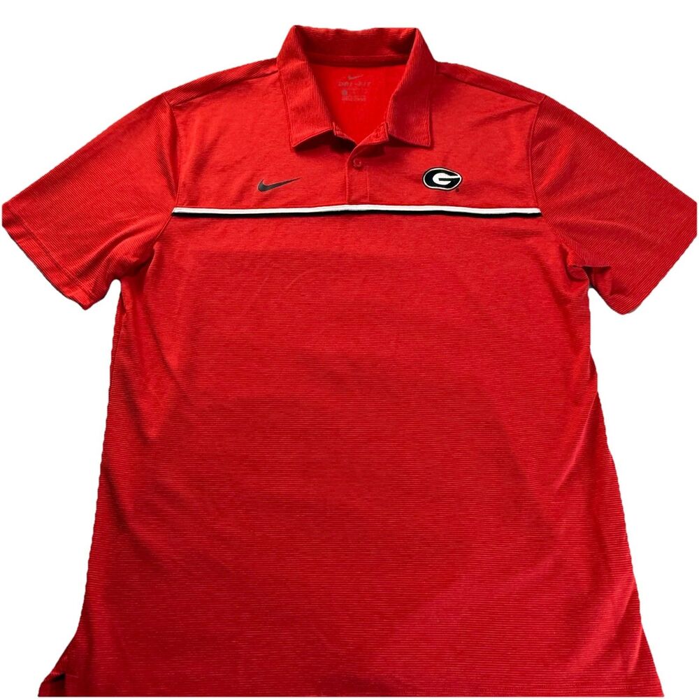 Nike DriFit University of Georgia Polo UGA Bulldogs SZ Large DAWGS